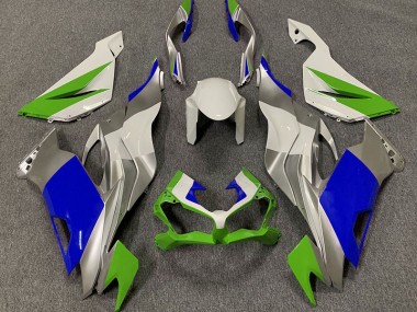 Glänzend Grün Blau & Silber 19-23 ZX6R Motorrad Verkleidung
