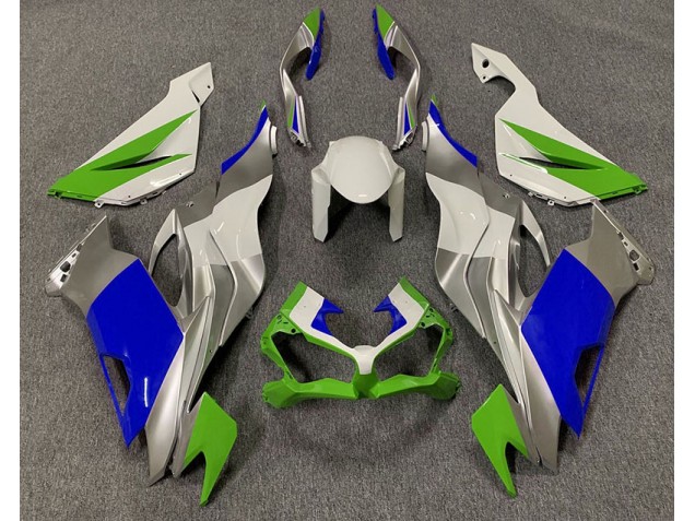 Glänzend Grün Blau & Silber 19-23 ZX6R Motorrad Verkleidung Glänzend Grün Blau & Silber 19-23 ZX6R Motorrad Verkleidung