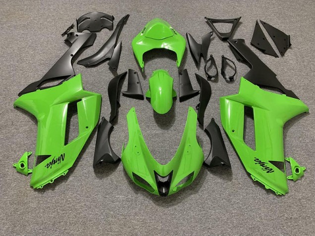 Glänzend Grün & Matt Schwarz 07-08 ZX6R Motorrad Verkleidung Glänzend Grün & Matt Schwarz 07-08 ZX6R Motorrad Verkleidung