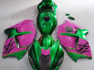 Glänzend Grün & Pink 97-07 GSXR 1300 Motorrad Verkleidung