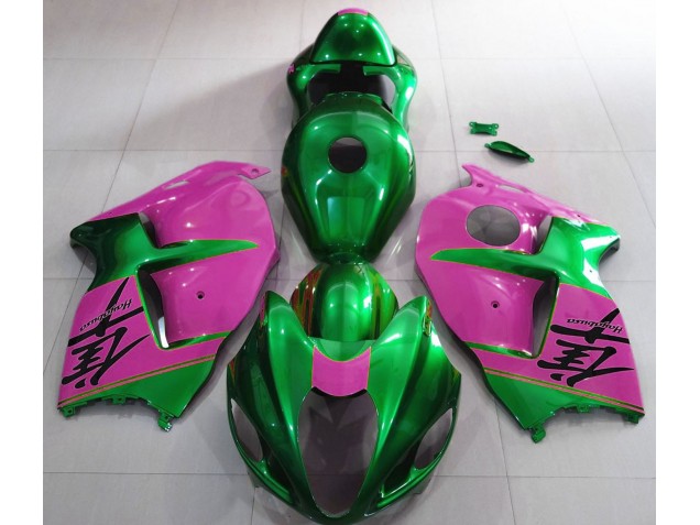 Glänzend Grün & Pink 97-07 GSXR 1300 Motorrad Verkleidung