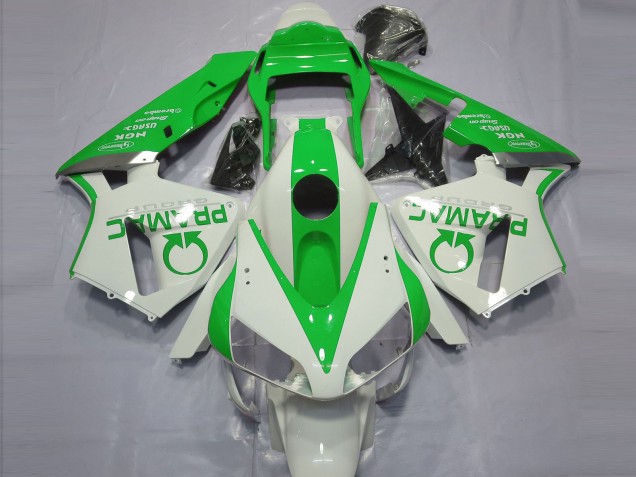 Glänzend Weiß & Grün Pramac 03-04 CBR600RR Motorrad Verkleidung