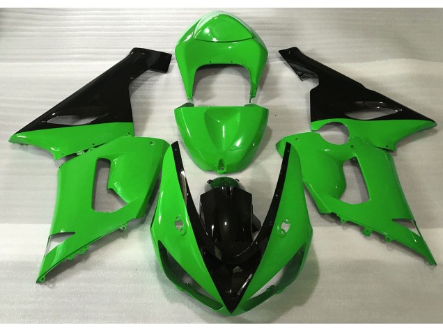 Glänzend Grün & Schwarz 05-06 ZX6R Motorrad Verkleidung Glänzend Grün & Schwarz 05-06 ZX6R Motorrad Verkleidung