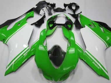 Glänzend Grün Weiß & Schwarz 11-14 Ducati 1199 Motorrad Verkleidung
