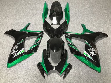 Glänzend Grün & Schwarz Design 06-07 GSXR 600-750 Motorrad Verkleidung