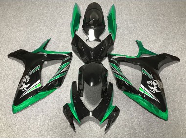 Glänzend Grün & Schwarz Design 06-07 GSXR 600-750 Motorrad Verkleidung