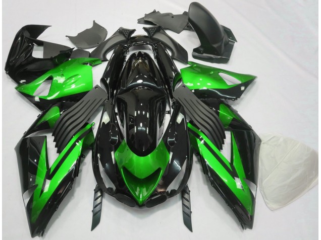 Glänzend Grün & Schwarz Schlicht 06-11 ZX14R Motorrad Verkleidung Glänzend Grün & Schwarz Schlicht 06-11 ZX14R Motorrad Verkleidung