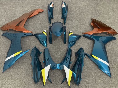 Glänzend Hellblau & Orange 11-24 GSXR 600-750 Motorrad Verkleidung