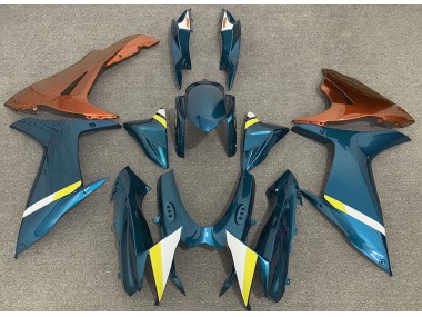 Glänzend Hellblau & Orange 11-24 GSXR 600-750 Motorrad Verkleidung