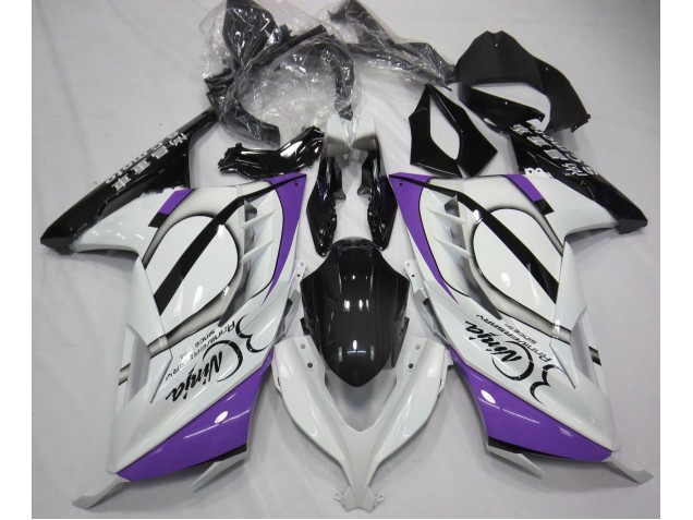 Glänzend Weiß & Lila 13-18 Ninja 300 Motorrad Verkleidung