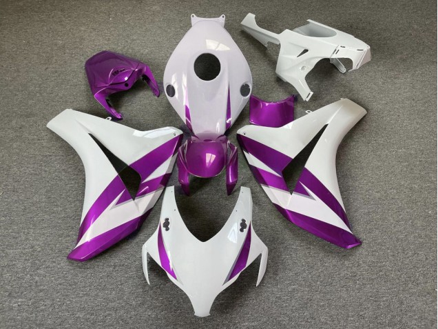 Glänzend Weiß & Lila Trimmen 08-11 CBR1000RR Motorrad Verkleidung Glänzend Weiß & Lila Trimmen 08-11 CBR1000RR Motorrad Verkleidung