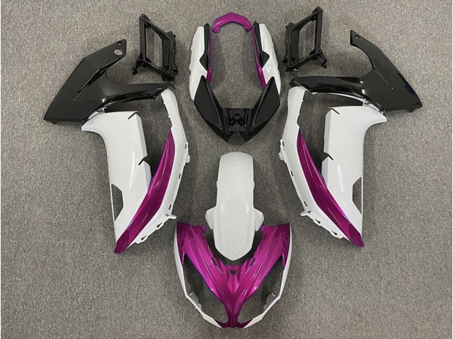 Glänzend Weiß & Magenta 12-16 Ninja 650R Motorrad Verkleidung Glänzend Weiß & Magenta 12-16 Ninja 650R Motorrad Verkleidung