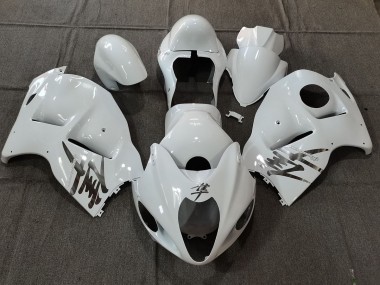 Glänzend Weiß OEM Stil Mit Silbernen Aufklebern 97-07 GSXR 1300 Motorrad Verkleidung