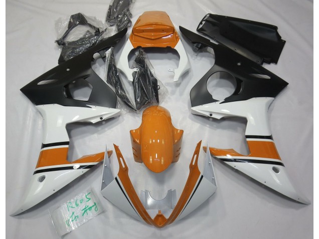 Glänzend Weiß & Orange 03-04 R6 Motorrad Verkleidung Glänzend Weiß & Orange 03-04 R6 Motorrad Verkleidung