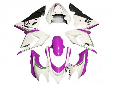Glänzend Weiß & Pink 04-05 ZX10R Motorrad Verkleidung