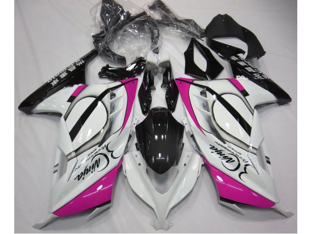 Glänzend Weiß & Pink 13-18 Ninja 300 Motorrad Verkleidung