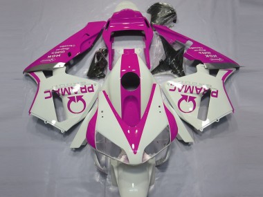 Glänzend Weiß & Rosa Pramac 03-04 CBR600RR Motorrad Verkleidung