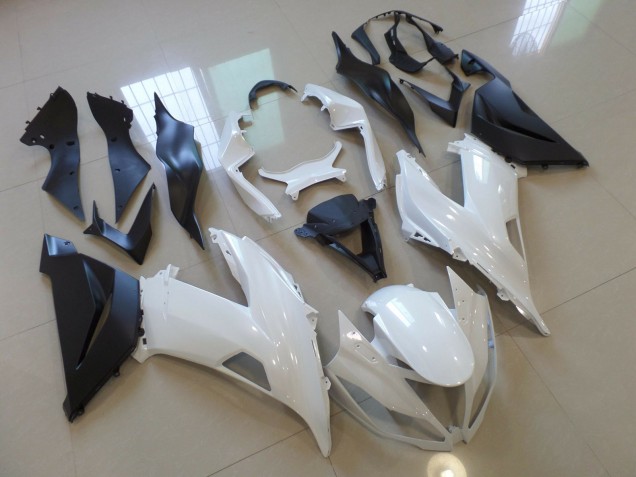 Glänzend Weiß Schwarz 13-18 ZX6R Motorrad Verkleidung Glänzend Weiß Schwarz 13-18 ZX6R Motorrad Verkleidung