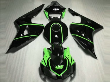 Glänzend Schwarz High Viz Grün 06-07 CBR1000RR Motorrad Verkleidung