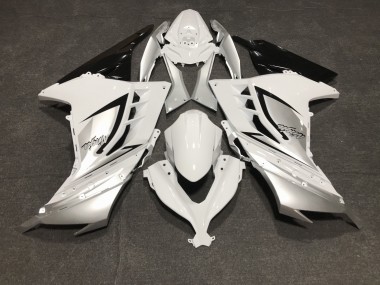 Glänzend Weiß & Silber 13-18 Ninja 300 Motorrad Verkleidung