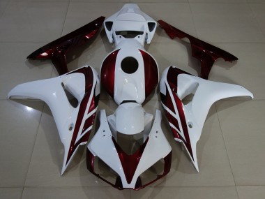 Glänzend Weiß & Tiefrot 06-07 CBR1000RR Motorrad Verkleidung
