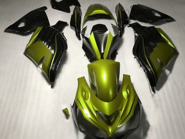 Glänzendes Gelb & Schwarz 12-21 ZX14R Motorrad Verkleidung