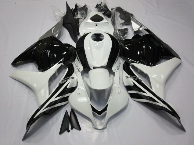 Glänzendes Schwarz & Weiß 09-12 CBR600RR Motorrad Verkleidung