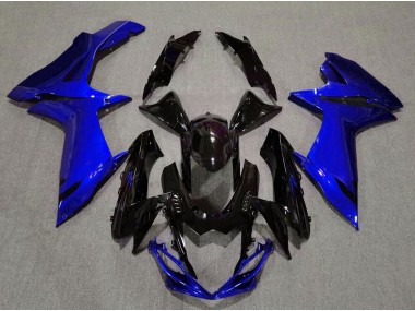 Glänzendes Schwarz & Aquablau 11-24 GSXR 600-750 Motorrad Verkleidung