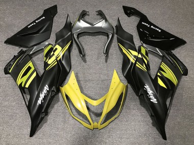 Glänzendes Schwarz & Gelb 13-18 ZX6R Motorrad Verkleidung