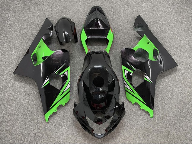 Glänzendes Schwarz & Grün 04-05 GSXR 600-750 Motorrad Verkleidung