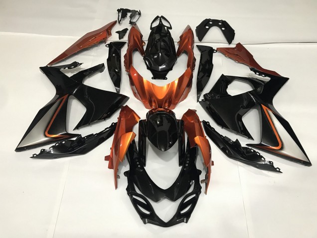 Glänzendes Schwarz & Orange Glänzend 09-16 GSXR 1000 Motorrad Verkleidung