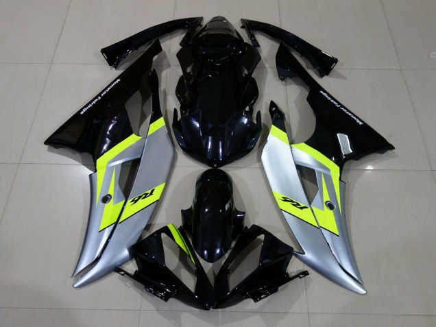 Glänzendes Schwarz & Silber 08-16 R6 Motorrad Verkleidung
