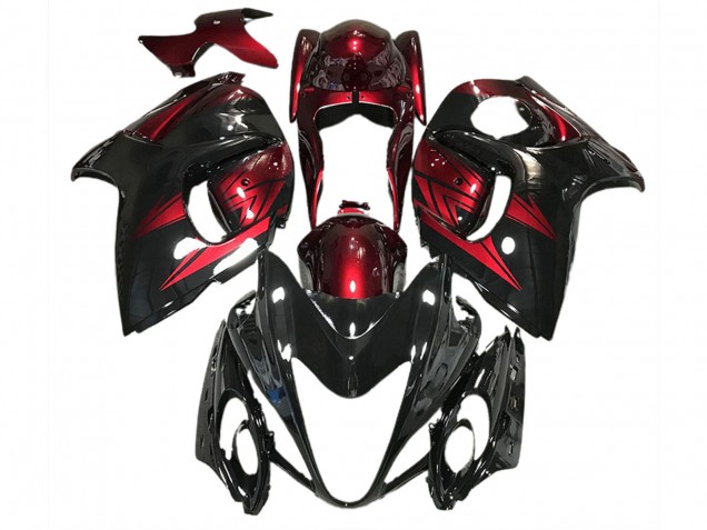 Glänzendes Schwarz & Tiefrot 08-20 GSXR 1300 Motorrad Verkleidung