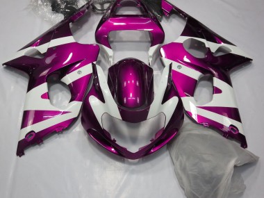 Glanzrosa & Weiß 00-02 GSXR 1000 Motorrad Verkleidung