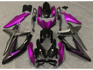 Glanzrosa & Grün R 08-10 GSXR 600-750 Motorrad Verkleidung