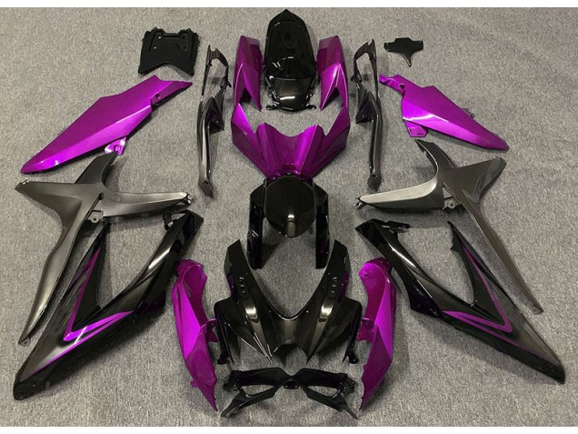 Glanzrosa & Grün R 08-10 GSXR 600-750 Motorrad Verkleidung