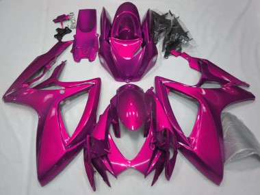 Glanzrosa Schlicht 06-07 GSXR 600-750 Motorrad Verkleidung
