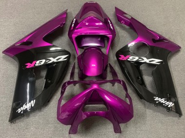 Glanzrosa & Schwarz 03-04 ZX6R Motorrad Verkleidung