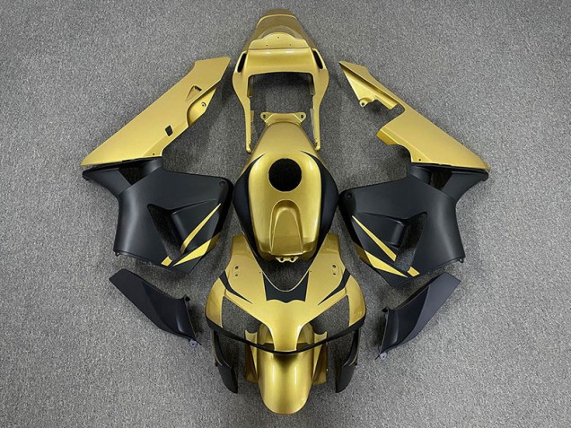 Gold & Matt Schwarz 03-04 CBR600RR Motorrad Verkleidung