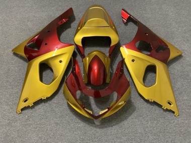 Gold & Rot 00-02 GSXR 1000 Motorrad Verkleidung