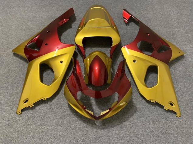 Gold & Rot 00-02 GSXR 1000 Motorrad Verkleidung