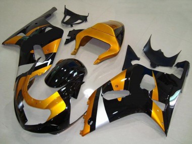 Gold & Schwarz 01-03 GSXR 600-750 Motorrad Verkleidung