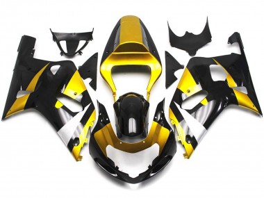 Gold & Schwarz Glänzend 01-03 GSXR 600-750 Motorrad Verkleidung