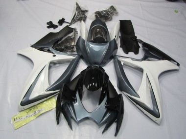 Grau & Weiß 06-07 GSXR 600-750 Motorrad Verkleidung