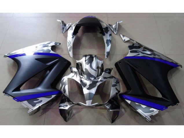 Grau Tarnung & Blau 02-12 VFR800 Motorrad Verkleidung Grau Tarnung & Blau 02-12 VFR800 Motorrad Verkleidung