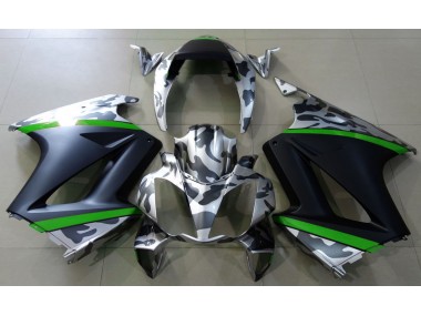 Grau Tarnung & Grün 02-12 VFR800 Motorrad Verkleidung