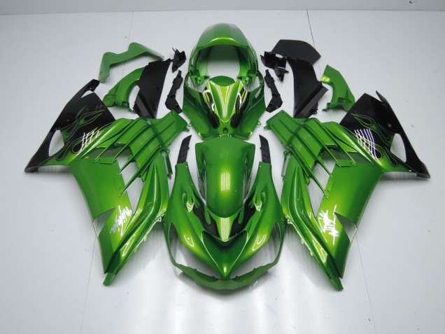 Grün Flamme 12-21 ZX14R Motorrad Verkleidung