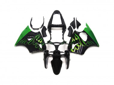 Grün Glänzend Flame Uni 00-02 ZX6R Motorrad Verkleidung