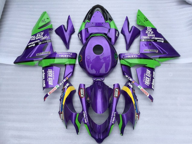Grün-Lila Trick Star 04-05 ZX10R Motorrad Verkleidung Grün-Lila Trick Star 04-05 ZX10R Motorrad Verkleidung