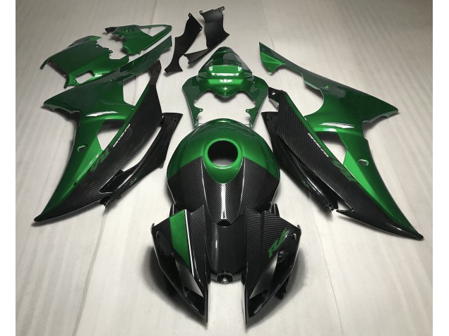 Grün Mit Kohlefaser Stil 08-16 R6 Motorrad Verkleidung Grün Mit Kohlefaser Stil 08-16 R6 Motorrad Verkleidung